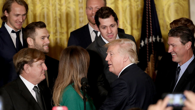 Трамп принял в Белом доме хоккеиста Малкина и его команду «Питтсбург»»