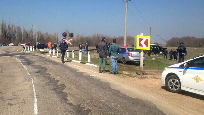 В ДТП с электричкой и микроавтобусом в Крыму пострадали двое граждан Украины