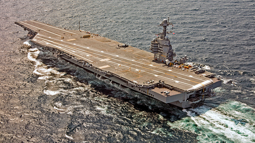 СМИ сообщили об очередной поломке новейшего авианосца ВМС США «Джеральд Форд»