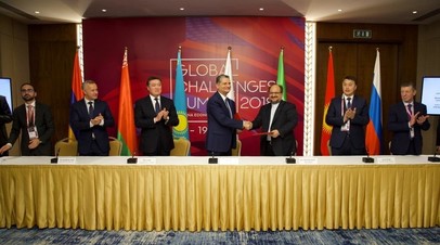 Временное соглашение, ведущее к образованию зоны свободной торговли между ЕАЭС и Ираном, подписано 17 мая в рамках Астанинского экономического форума.
