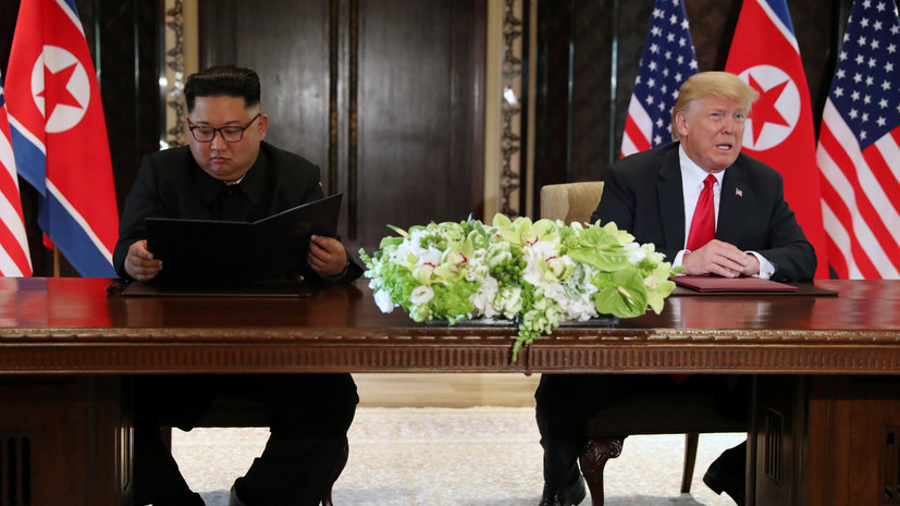 «Особые отношения»: Дональд Трамп и Ким Чен Ын подписали документ о признании достигнутого на саммите прогресса