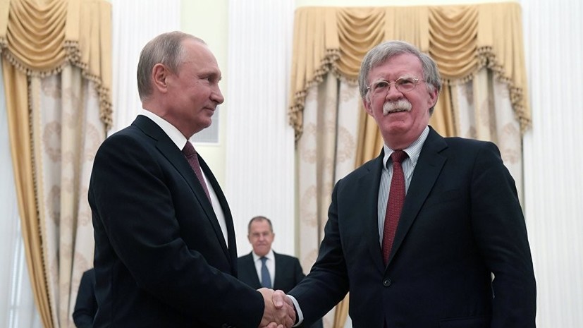 Встреча Путина с Болтоном продолжалась два часа