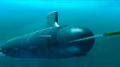 Макет беспилотной подводной лодки «Статус-6». В марте 2018 года проект получил название «Посейдон»