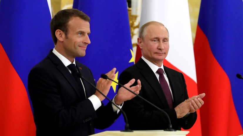 В Кремле началась встреча Путина и Макрона
