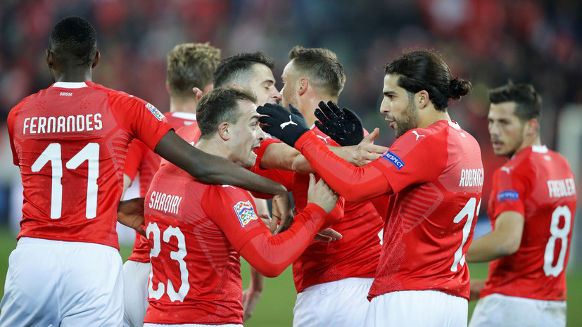 Хет-трик Сеферовича помог сборной Швейцарии разгромить Бельгию и выйти в плей-офф Лиги наций
