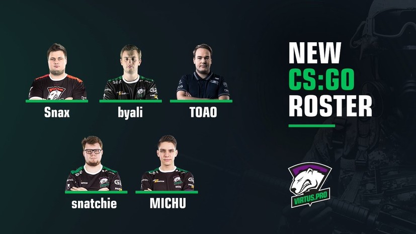 Российская киберспортивная команда Virtus.pro объявила новый состав по CS:GO