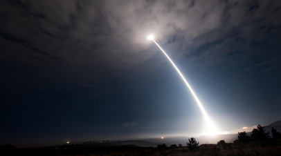 Запуск баллистической ракеты Minuteman