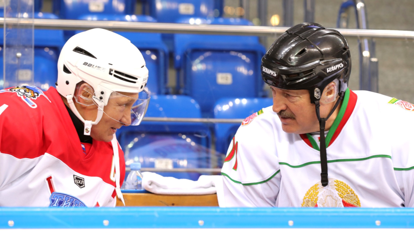 Команда Путина и Лукашенко обыграла соперников в хоккей со счётом 16:1