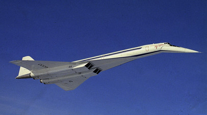 Полёт Ту-144 (архивное фото)