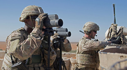 Американские военные в сирийском Манбидже