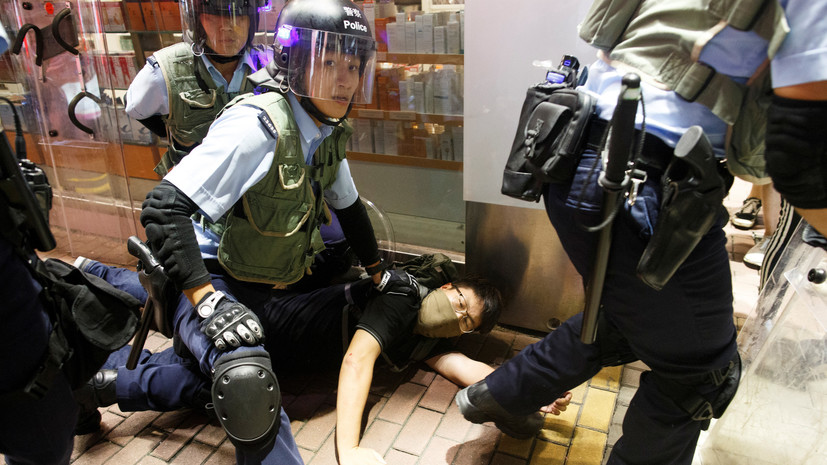 Пять человек задержаны в ходе протестов в Гонконге