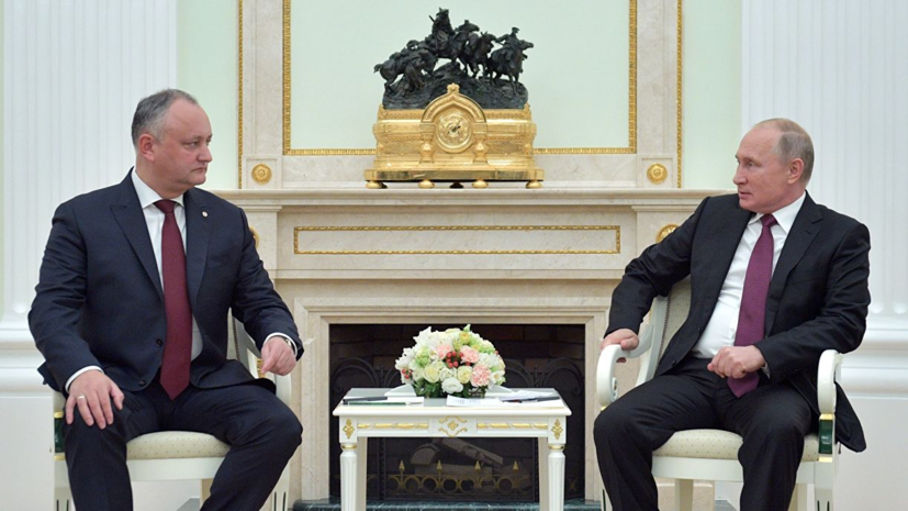 Додон заявил о подготовке встречи с Путиным до 10 сентября
