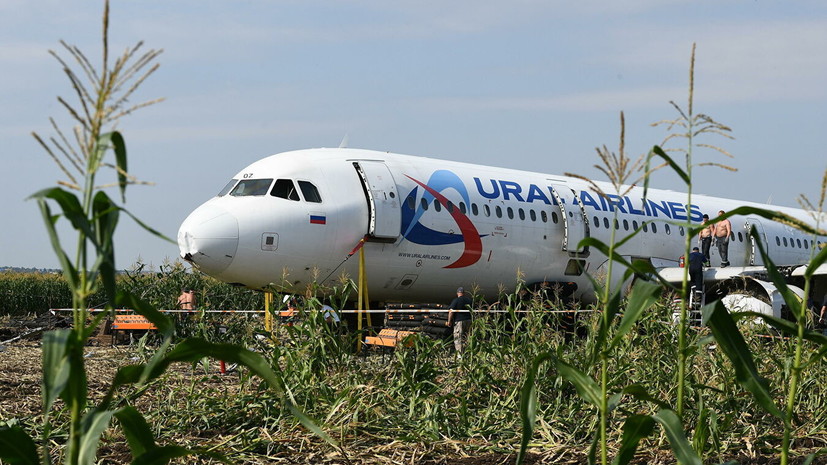 Аварийно севший A321 разрежут в поле гидравлическими ножницами