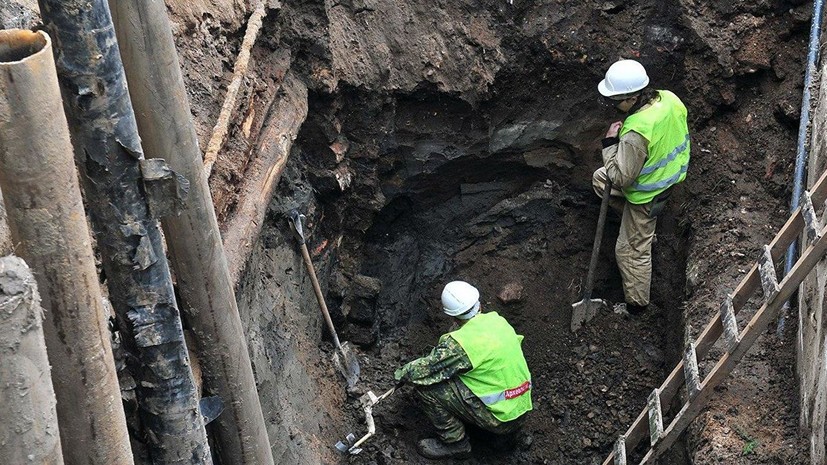 Во время раскопок в центре Москвы найдены артефакты XVIII века