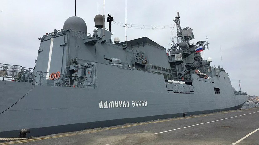 Фрегат ЧФ «Адмирал Эссен» провёл учения в море