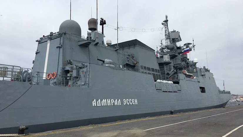 Фрегат ЧФ вернулся в пункт базирования после учебного морского боя