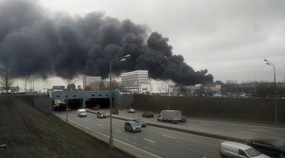 Пожар на складе в Москве потушен