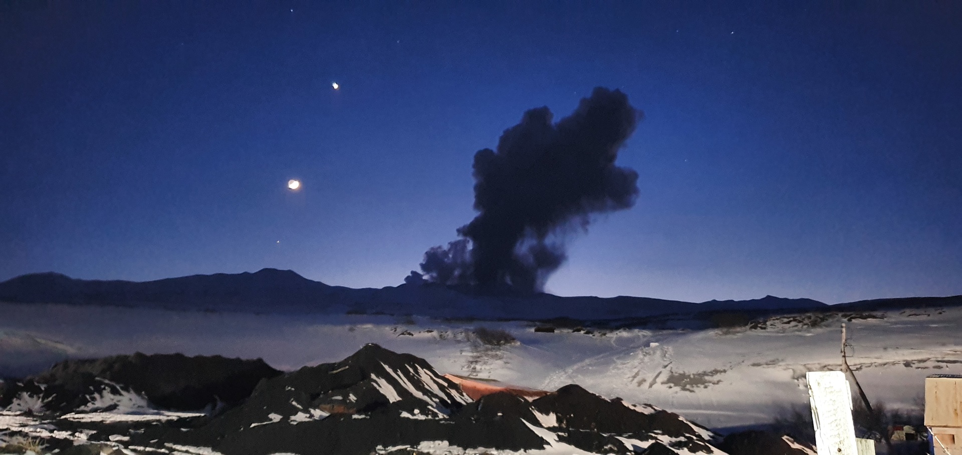 Извержение вулкана Эбеко 2020