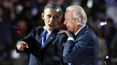 44-й президент США Барак Обама и вице-президент Джо Байден
