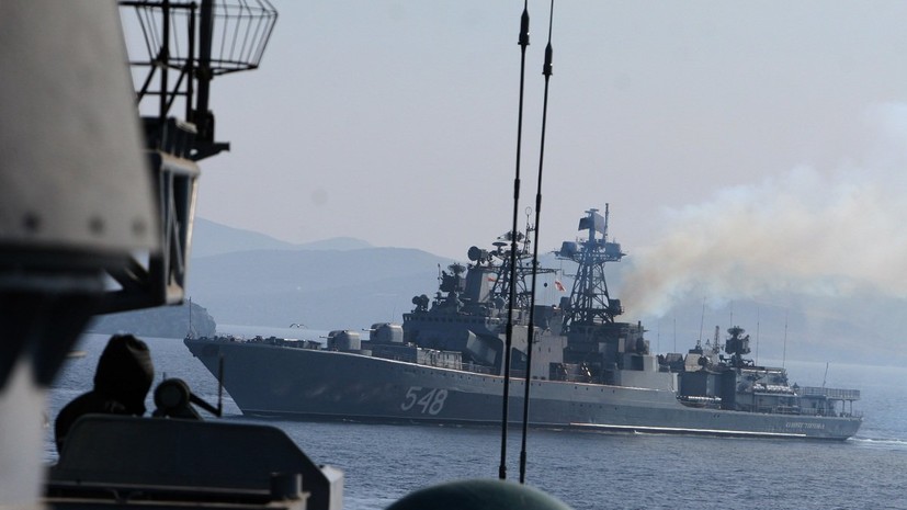 Корабли ТОФ провели учения в Японском море