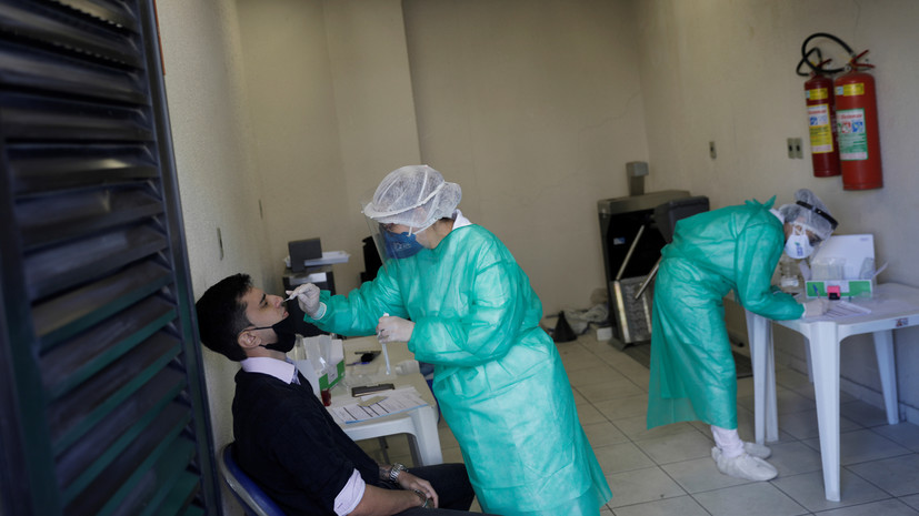 Число случаев коронавируса в Бразилии достигло 3 804 803