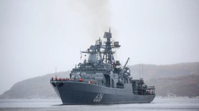 БПК «Вице-адмирал Кулаков» провёл учения в Средиземном море