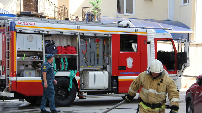 В Ялте произошёл крупный пожар в санатории Минобороны