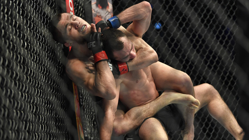 Ремейк дебюта Хабиба и ручной треугольник Омари: брат Нурмагомедова и Ахмедов выиграли удушающими на UFC Fight Island 8