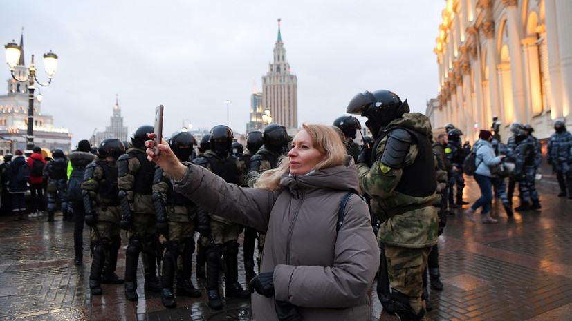 С перекрытием улиц и ограничением движения транспорта: как прошёл незаконный митинг в Москве