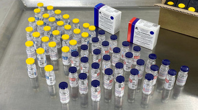 Опытные дозы вакцины «Спутник V», изготовленные на мощностях в Караганде