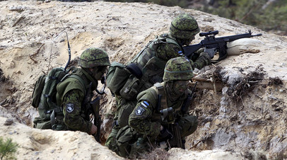 Эстонские военные на учениях НАТО, май 2015 года