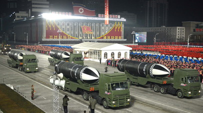 Military parade in the DPRK