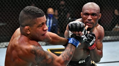 Бойцы UFC Гилберт Бёрнс (слева) и Камару Усман (справа)