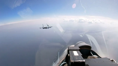 Су-27 уничтожили условного противника в ходе тренировки по охране воздушного пространства РФ
