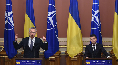 Президент Украины Владимир Зеленский и генсек НАТО Йенс Столтенберг
