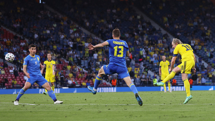 Украина и Швеция перевели матч в дополнительное время на Евро-2020