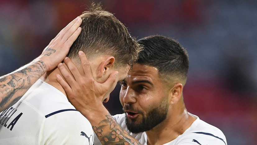 Инсинье и Лукаку забили по голу за три минуты матча 1/4 финала Евро-2020