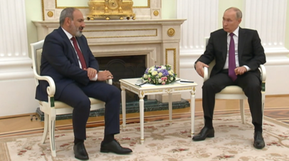 Путин встретился с Пашиняном в Кремле видео