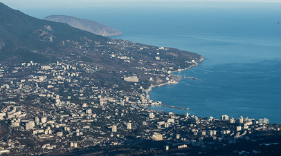 Вид на Ялту с горы Ай-Петри в Крыму