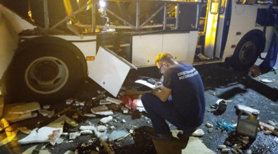 СК опубликовал видео работы криминалистов с места взрыва автобуса в Воронеже