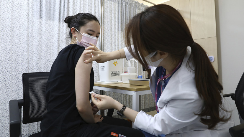 Более 90% граждан Южной Кореи старше 18 лет получили первую дозу вакцины от COVID-19