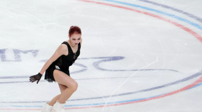 Трусова вышла на прогон короткой программы в новом платье перед стартом Гран-при США