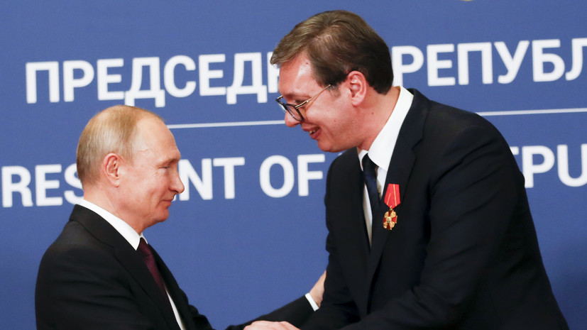 В Кремле рассказали о темах предстоящих переговоров Путина и Вучича
