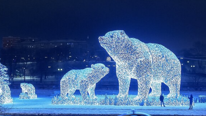 В Москве установят инсталляцию в виде светящихся полярных медведей