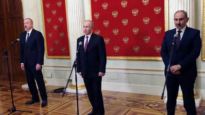 Переговоры Путина, Пашиняна и Алиева начались в Сочи