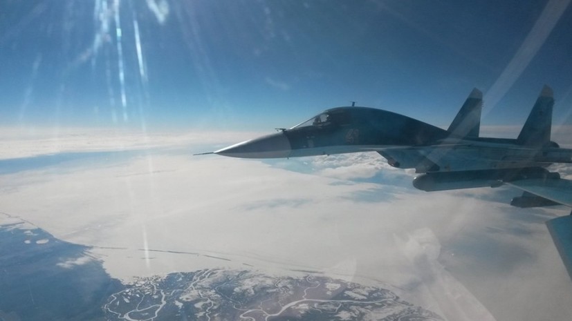 Экипажи истребителей Су-27СМ3 отработали прикрытие воздушного патруля над Чёрным морем