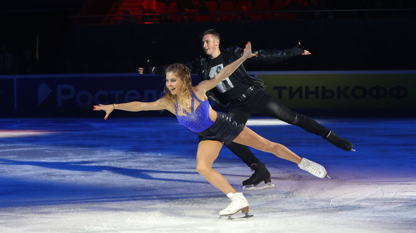 Mishina and Gallyamov won the pair short program at the European Figure Skating Championships
