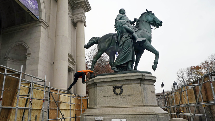 Захарова отреагировала на сообщения о сносе памятника Теодору Рузвельту в Нью-Йорке