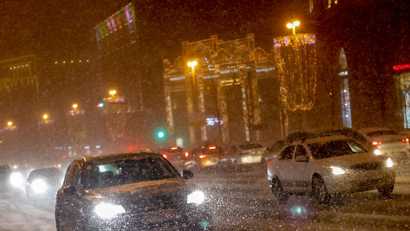 С вечера 25 января в Москве ожидается снег и гололёд