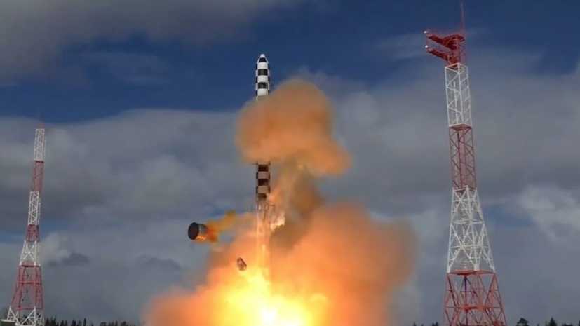 С Плесецка проведён успешный пуск межконтинентальной баллистической ракеты «Сармат»
